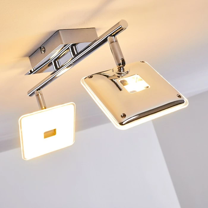 Hofstein Vallorbe Deckenleuchte LED Chrom, 2-flammig – Bild 7