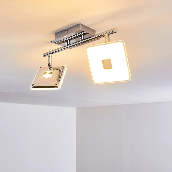 Hofstein Vallorbe Deckenleuchte LED Chrom, 2-flammig – Bild 8