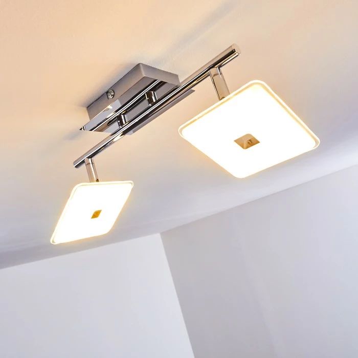 Hofstein Vallorbe Deckenleuchte LED Chrom, 2-flammig – Bild 10