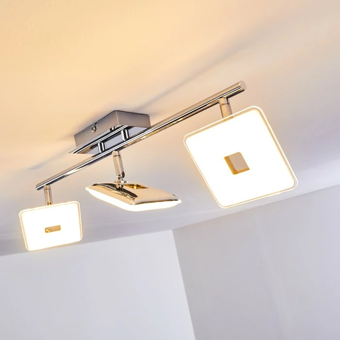 Hofstein Vallorbe Deckenleuchte LED Chrom, 3-flammig – Bild 17