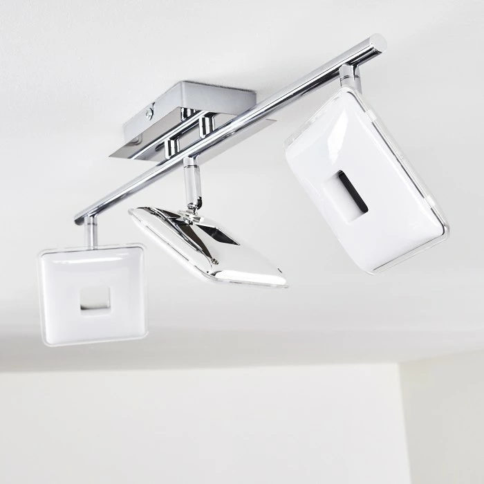 Hofstein Vallorbe Deckenleuchte LED Chrom, 3-flammig – Bild 9