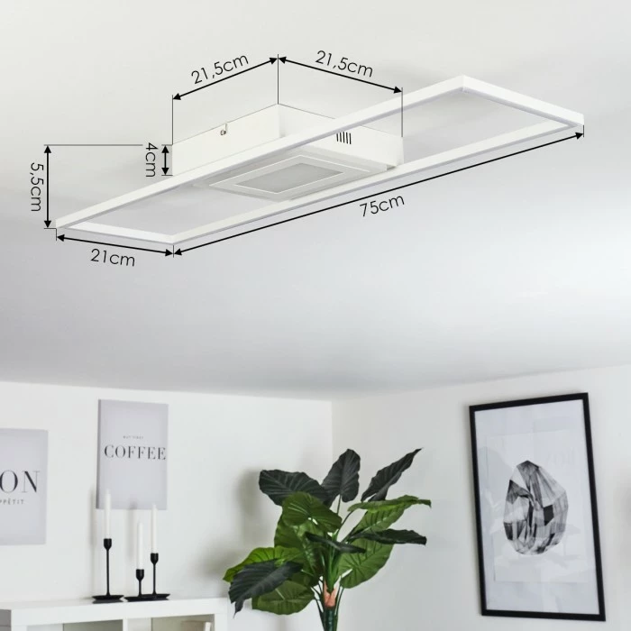 Hofstein Vaseux Deckenleuchte LED Weiß, 1-flammig – Bild 4