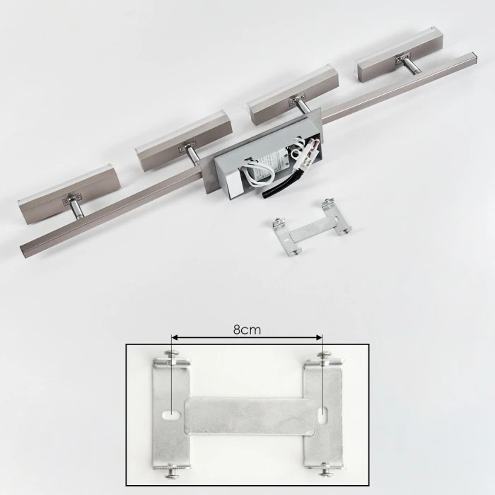 Hofstein Vehkala Deckenleuchte LED Nickel-Matt, Chrom, 4-flammig, Fernbedienung, Farbwechsler – Bild 5