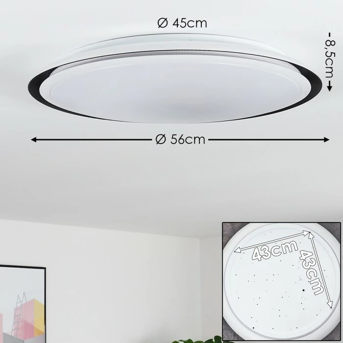 Hofstein Vejle Deckenpanel LED Weiß, 2-flammig, Farbwechsler – Bild 2