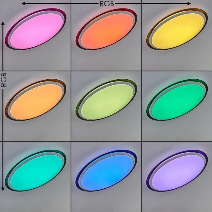 Hofstein Vejle Deckenpanel LED Weiß, 2-flammig, Farbwechsler – Bild 4