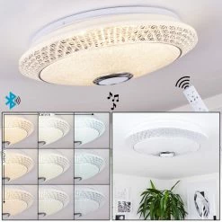 Hofstein Venice Deckenleuchte LED Weiß, 1-flammig, Fernbedienung