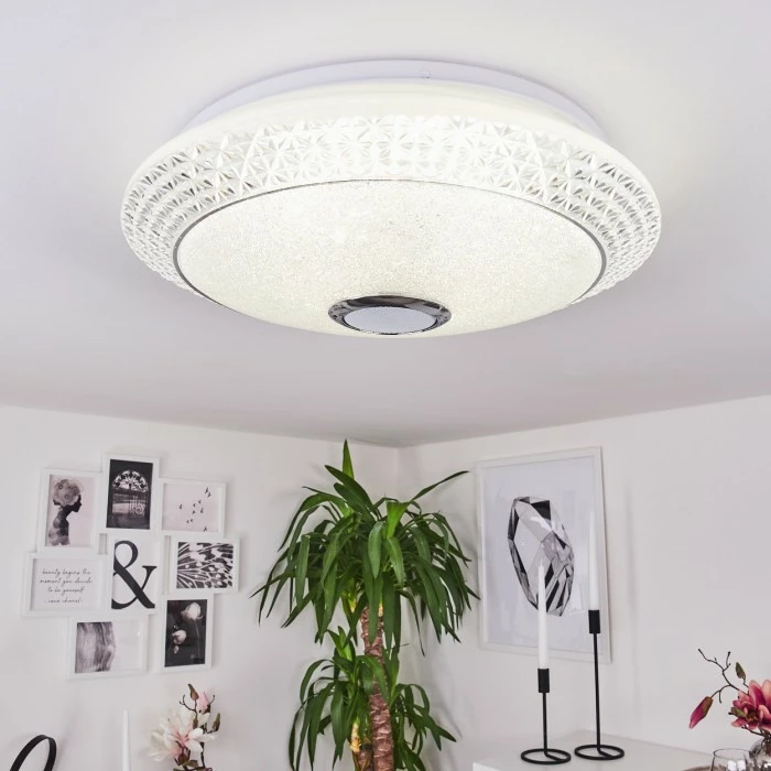 Hofstein Venice Deckenleuchte LED Weiß, 1-flammig, Fernbedienung – Bild 9