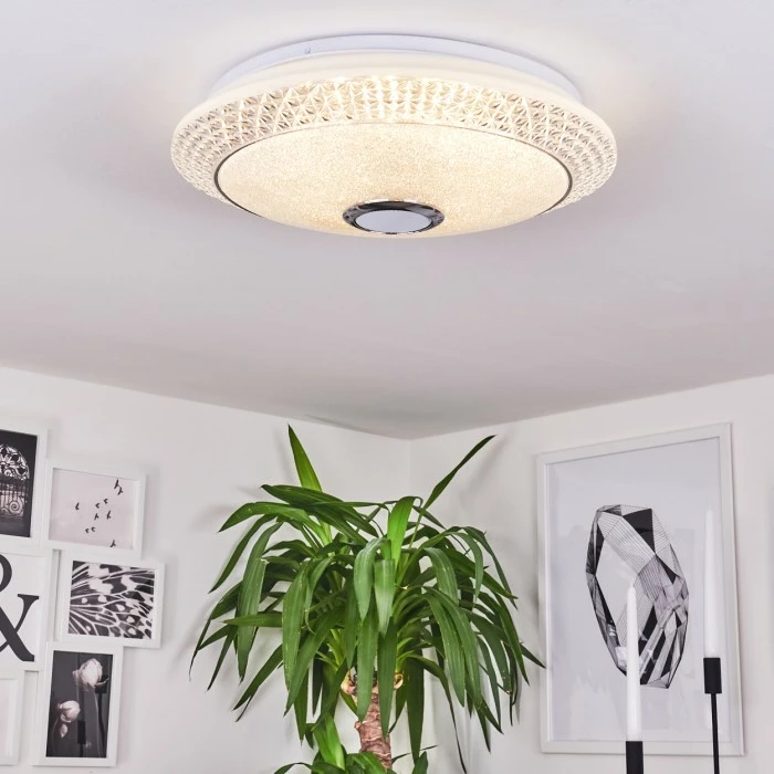 Hofstein Venice Deckenleuchte LED Weiß, 1-flammig, Fernbedienung – Bild 10