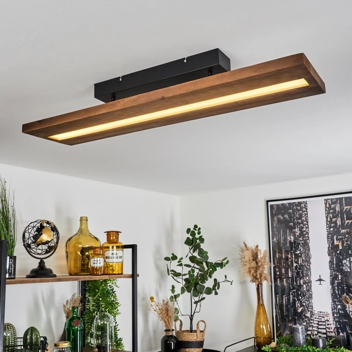 Hofstein Versoix Deckenleuchte LED Schwarz, 1-flammig