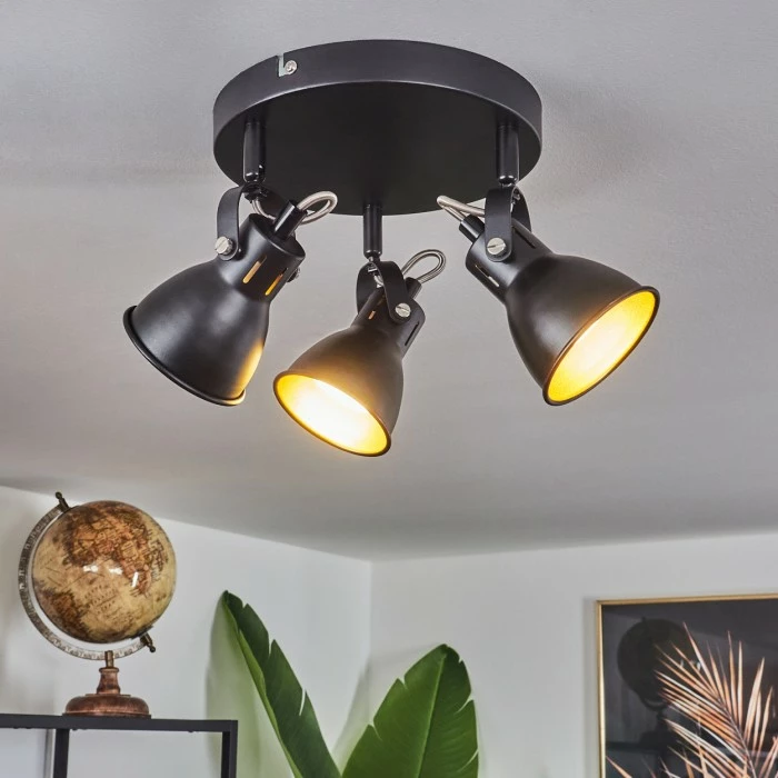 Hofstein Vestola Deckenleuchte LED Chrom, Schwarz, 3-flammig – Bild 11