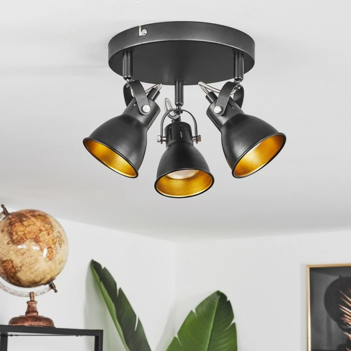 Hofstein Vestola Deckenleuchte LED Chrom, Schwarz, 3-flammig – Bild 12