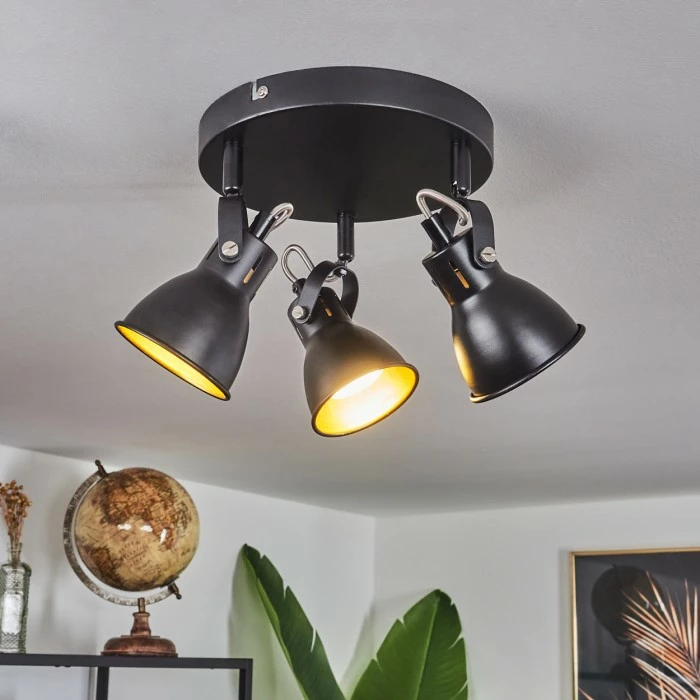 Hofstein Vestola Deckenleuchte LED Chrom, Schwarz, 3-flammig – Bild 13