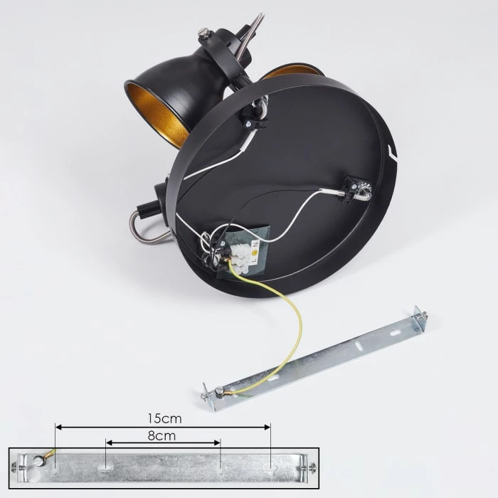 Hofstein Vestola Deckenleuchte LED Chrom, Schwarz, 3-flammig – Bild 5