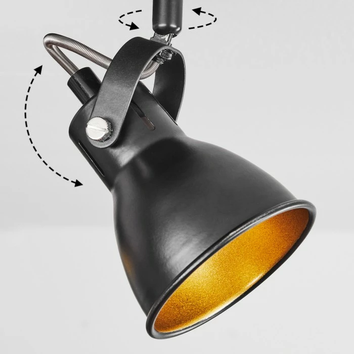 Hofstein Vestola Deckenleuchte LED Chrom, Schwarz, 3-flammig – Bild 6