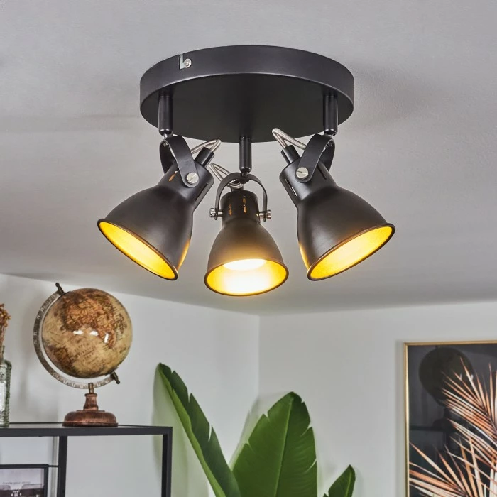 Hofstein Vestola Deckenleuchte LED Chrom, Schwarz, 3-flammig – Bild 7