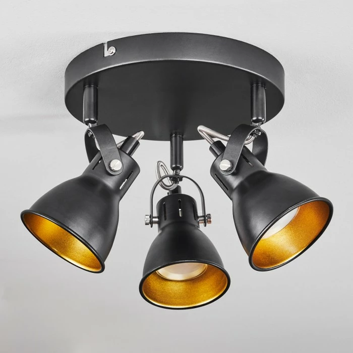 Hofstein Vestola Deckenleuchte LED Chrom, Schwarz, 3-flammig – Bild 8