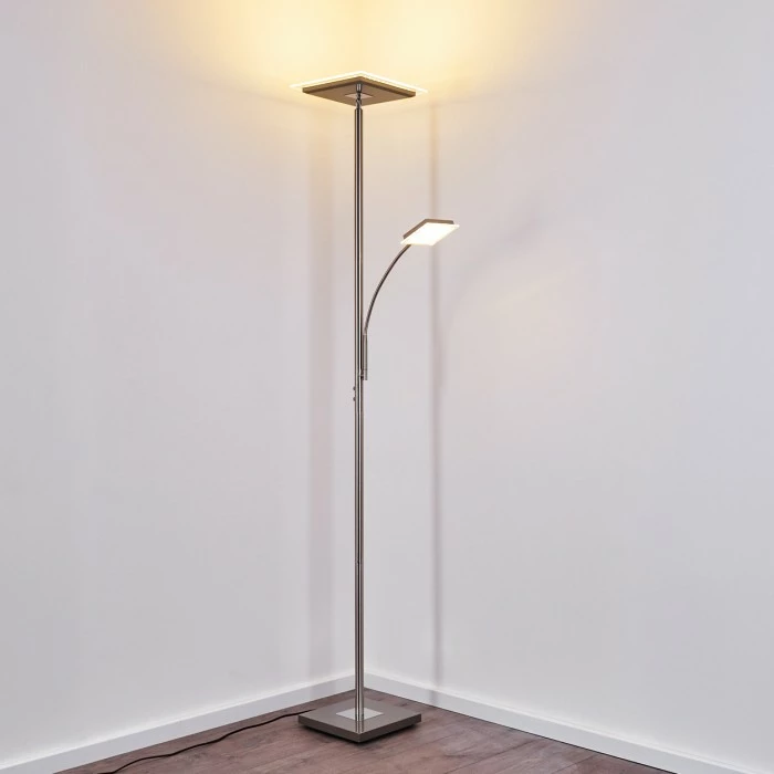 Hofstein Veteli Deckenfluter LED Edelstahl, 2-flammig – Bild 18