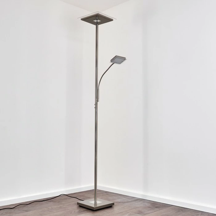 Hofstein Veteli Deckenfluter LED Edelstahl, 2-flammig – Bild 33