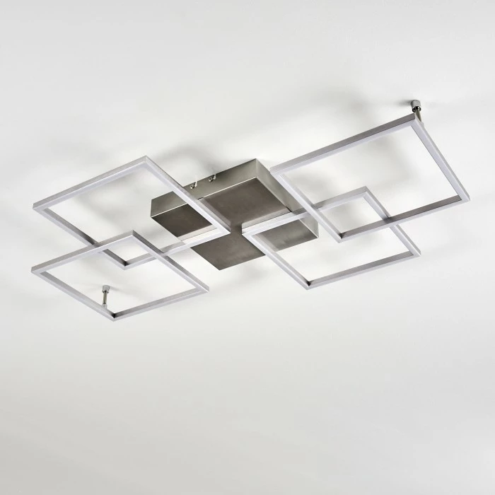 Hofstein Veyrier Deckenleuchte LED Stahl gebürstet, 4-flammig – Bild 13