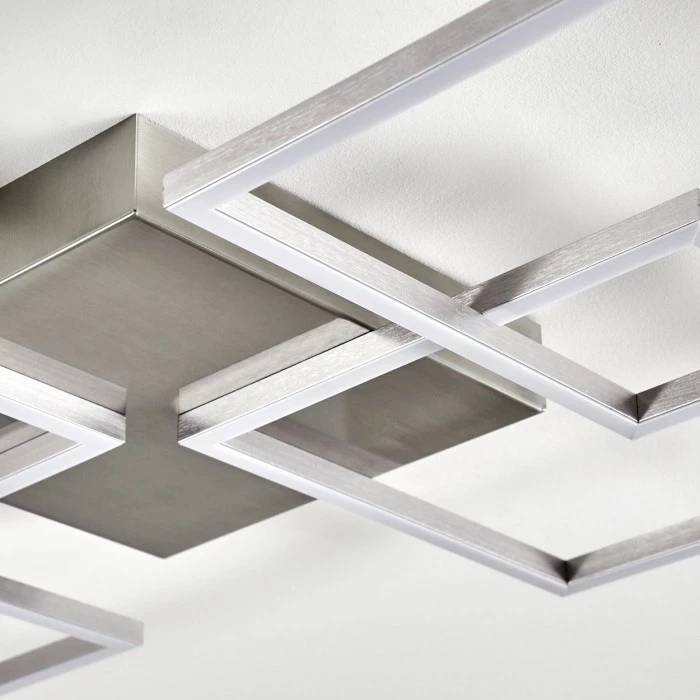 Hofstein Veyrier Deckenleuchte LED Stahl gebürstet, 4-flammig – Bild 15