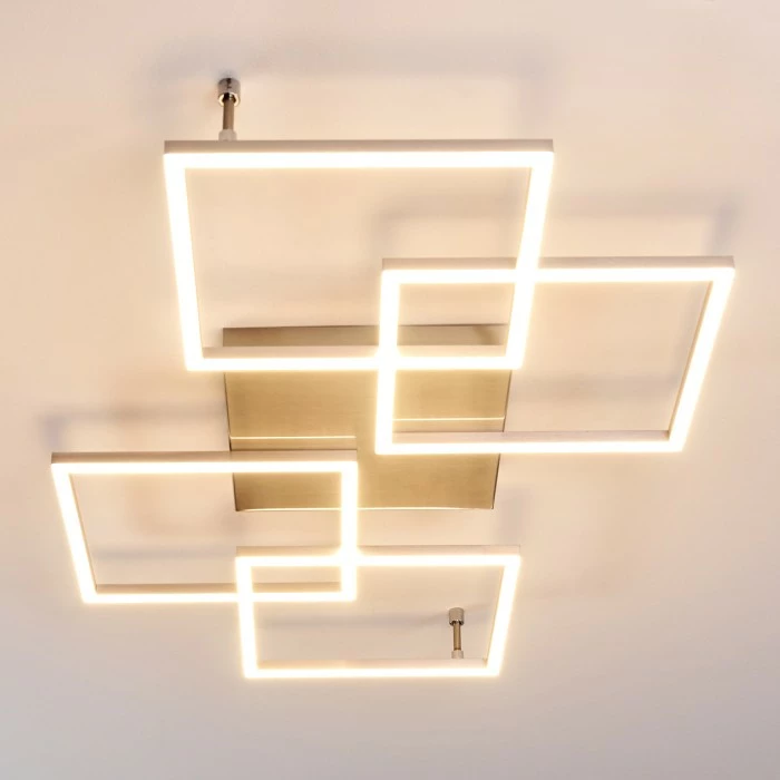 Hofstein Veyrier Deckenleuchte LED Stahl gebürstet, 4-flammig – Bild 5