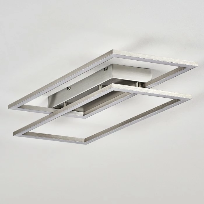 Hofstein Veyrier Deckenleuchte LED Stahl gebürstet, 2-flammig – Bild 8