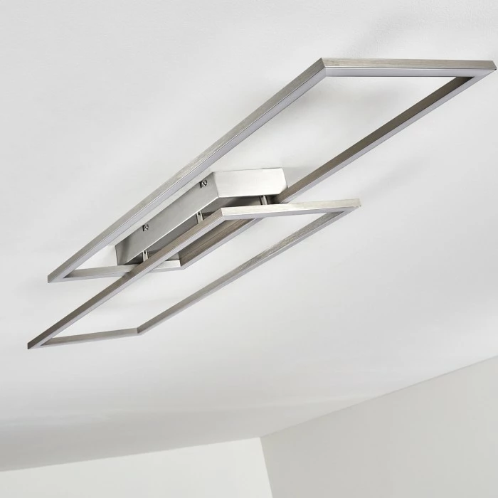 Hofstein Veyrier Deckenleuchte LED Stahl gebürstet, 2-flammig – Bild 14