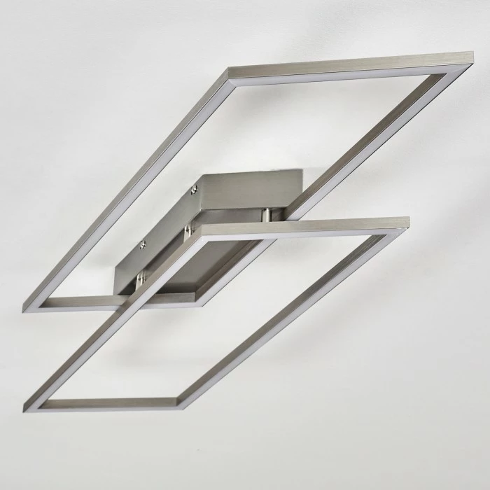 Hofstein Veyrier Deckenleuchte LED Stahl gebürstet, 2-flammig – Bild 8