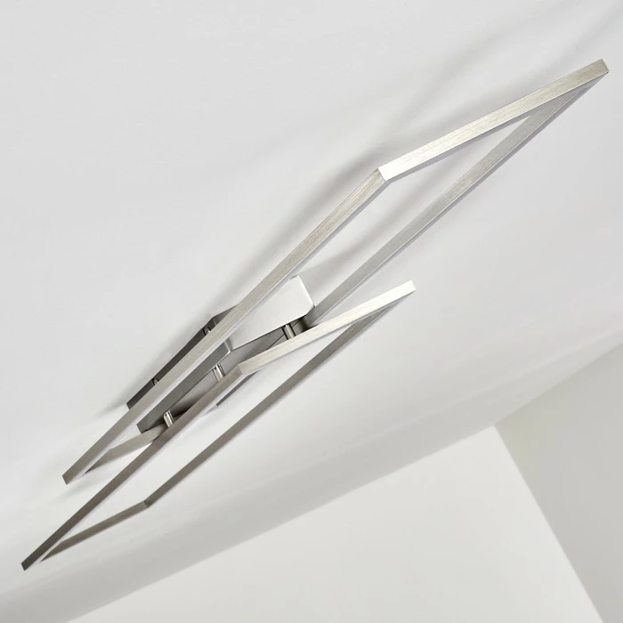 Hofstein Veyrier Deckenleuchte LED Stahl gebürstet, 2-flammig – Bild 8