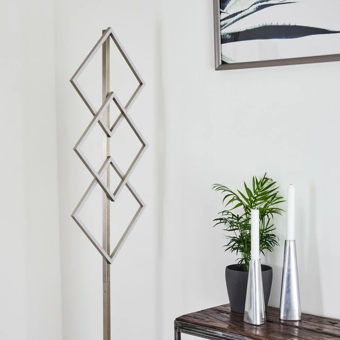 Hofstein Veyrier Stehleuchte LED Nickel-Matt, 3-flammig, Fernbedienung – Bild 8