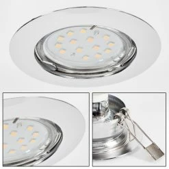 Hofstein Vibersviller Einbauleuchte LED Chrom, 1-flammig