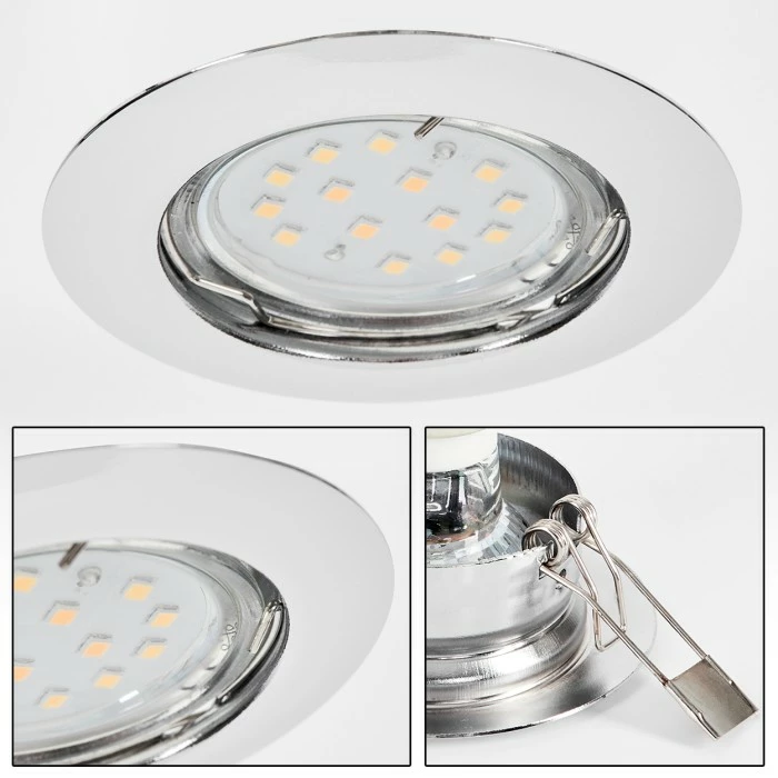 Hofstein Vibersviller Einbauleuchte LED Chrom, 1-flammig