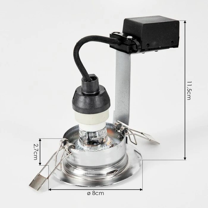 Hofstein Vibersviller Einbauleuchte LED Chrom, 1-flammig – Bild 4