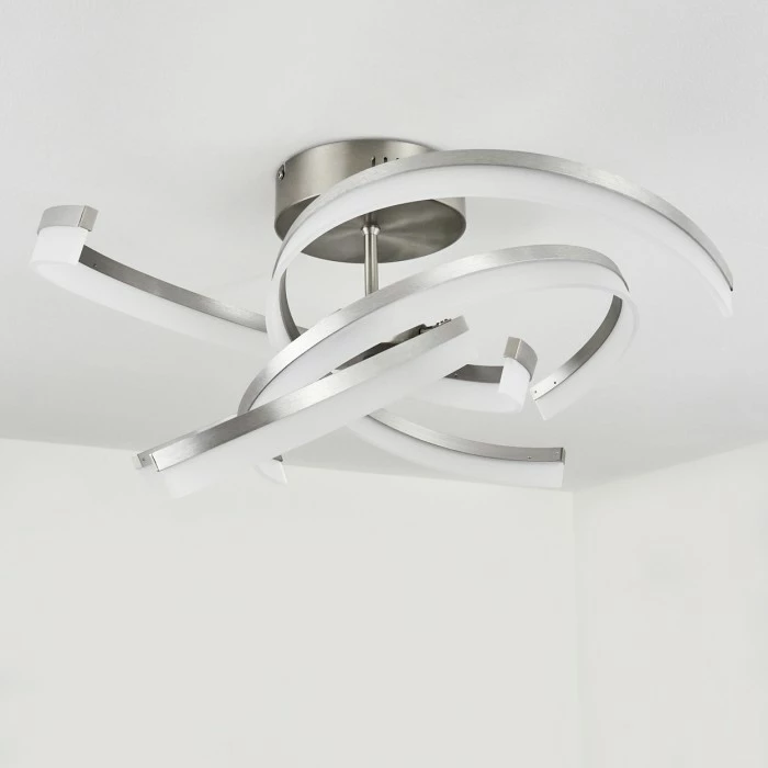 Hofstein Vignats Deckenleuchte LED Nickel-Matt, 4-flammig, Fernbedienung – Bild 8