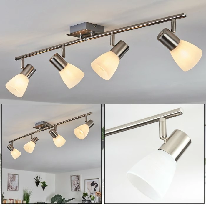 Hofstein Villaseca Deckenleuchte LED Nickel-Matt, 4-flammig