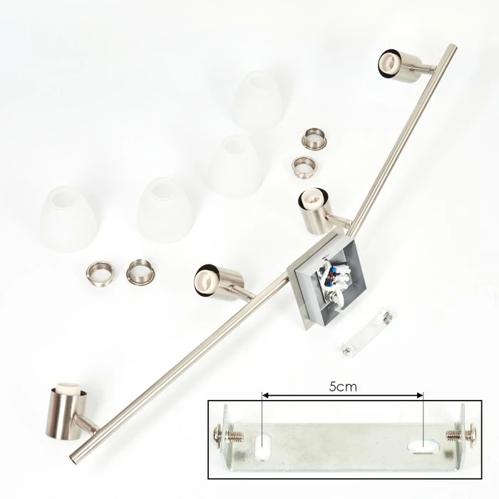 Hofstein Villaseca Deckenleuchte LED Nickel-Matt, 4-flammig – Bild 5