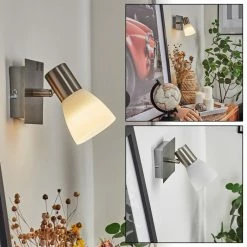 Hofstein Villaseca Wandleuchte LED Nickel-Matt, 1-flammig