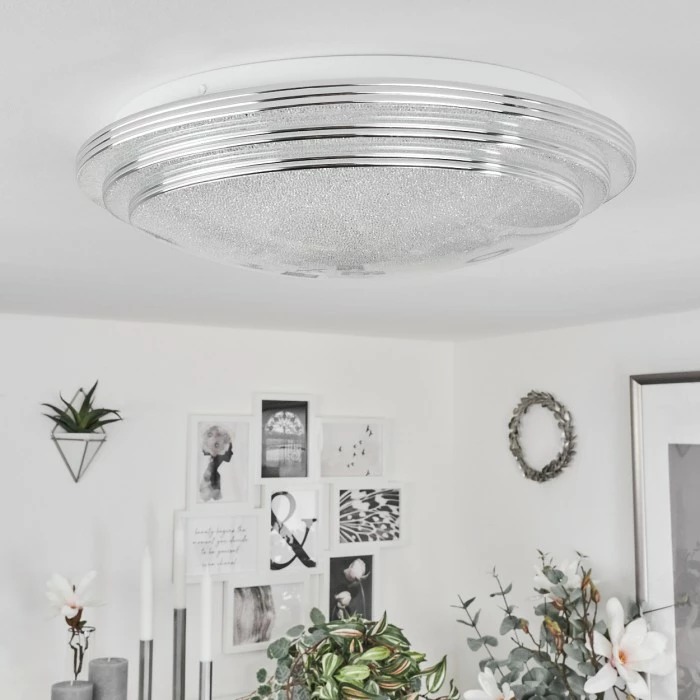 Hofstein Villeveyrac Deckenleuchte LED Weiß, 1-flammig, Fernbedienung – Bild 2