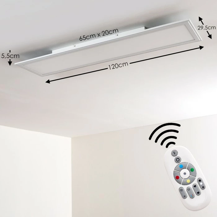 Hofstein Voisines Deckenpanel LED Weiß, 1-flammig, Fernbedienung, Farbwechsler – Bild 2