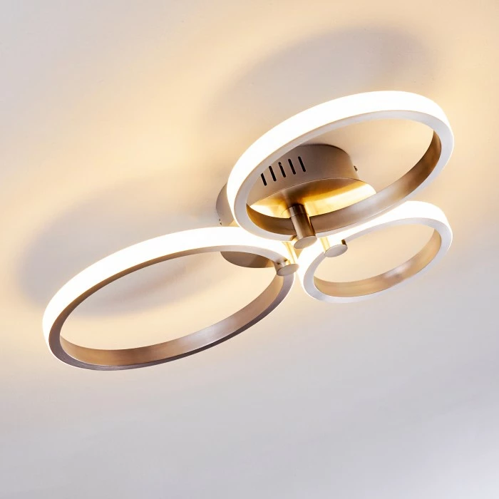 Hofstein Volonne Deckenleuchte LED Silber, 3-flammig – Bild 3