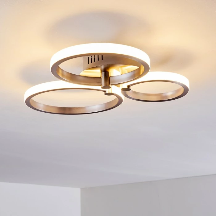 Hofstein Volonne Deckenleuchte LED Silber, 3-flammig – Bild 4