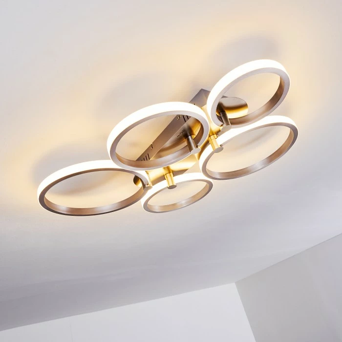 Hofstein Volonne Deckenleuchte LED Silber, 5-flammig – Bild 4