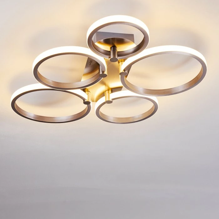 Hofstein Volonne Deckenleuchte LED Silber, 5-flammig – Bild 7