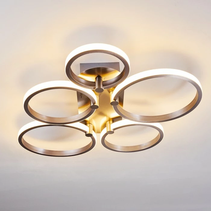 Hofstein Volonne Deckenleuchte LED Silber, 5-flammig – Bild 10