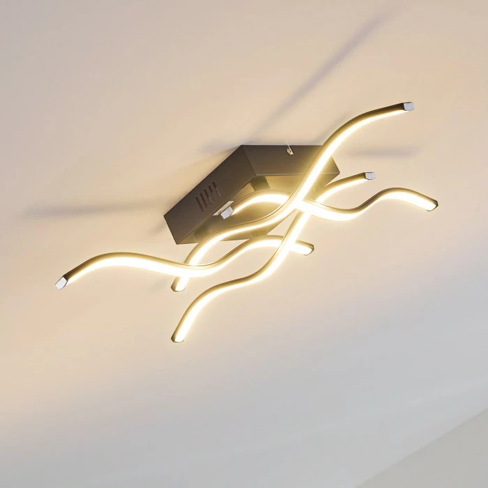 Hofstein Voltti Deckenleuchte LED Schwarz, 4-flammig – Bild 14