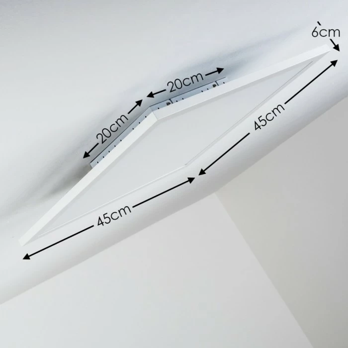 Hofstein Wabos Deckenpanel LED Weiß, 1-flammig, Fernbedienung, Farbwechsler – Bild 2
