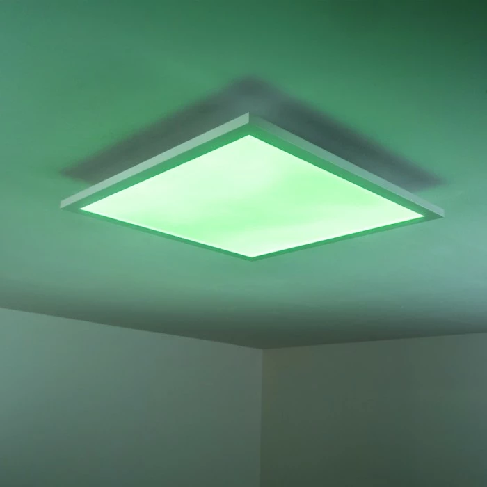 Hofstein Wabos Deckenpanel LED Weiß, 1-flammig, Fernbedienung, Farbwechsler – Bild 16