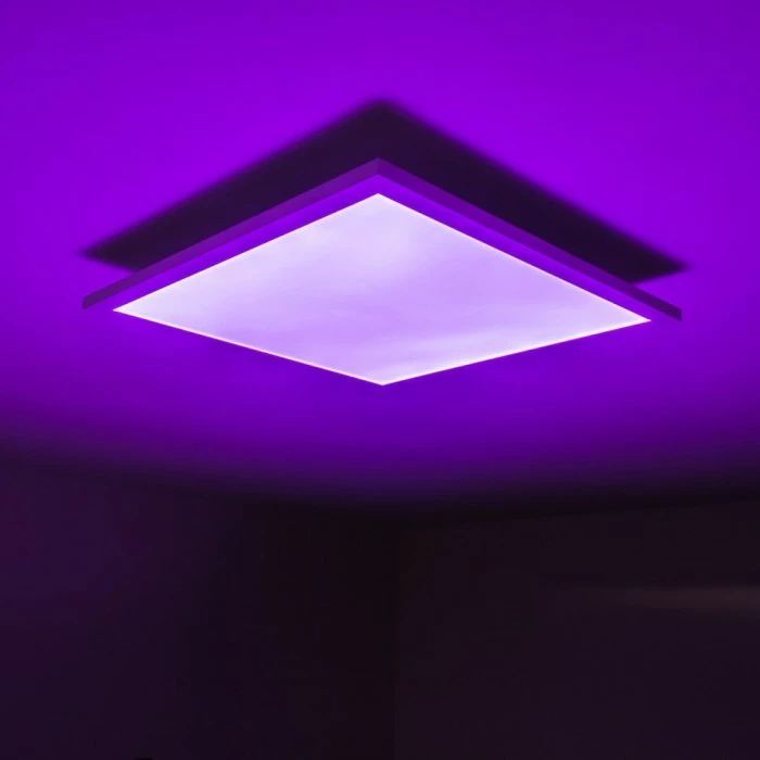 Hofstein Wabos Deckenpanel LED Weiß, 1-flammig, Fernbedienung, Farbwechsler – Bild 6