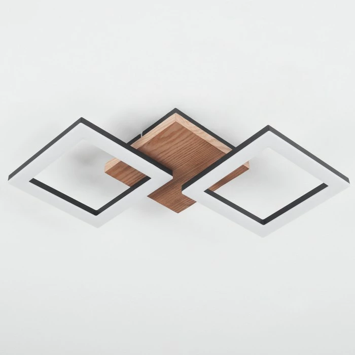 Hofstein Walschbronn Deckenleuchte LED Schwarz, Naturfarben, 1-flammig – Bild 8