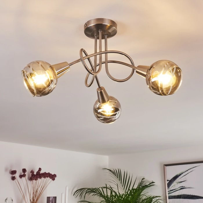 Hofstein Warga Deckenleuchte LED Nickel-Matt, 3-flammig – Bild 11